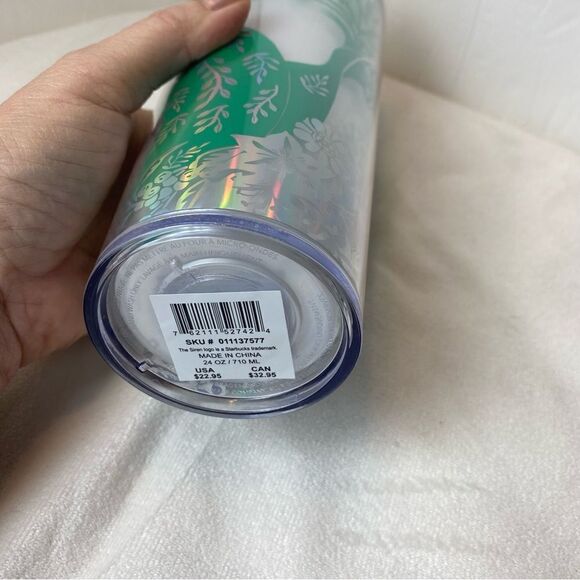 Starbucks New With Tags Christmas 2022 Pearlized Mermaid white Green Tumbler - Picture 2 of 6